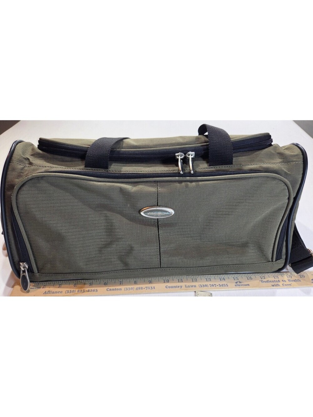 Eddie Bauer Men's Travel Duffle Bag Olive Green